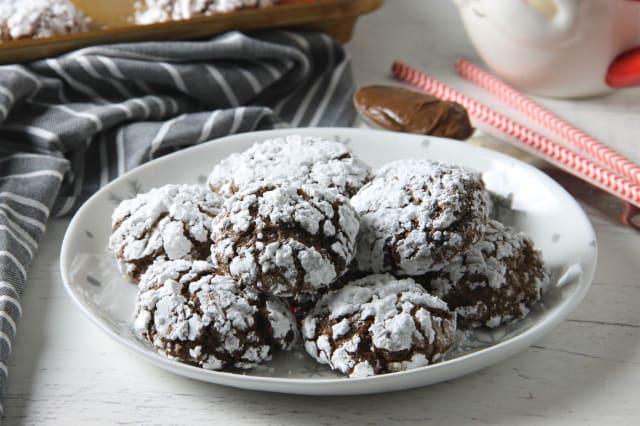 Chocolate bake them up today hazelnut crinkle cookies photo