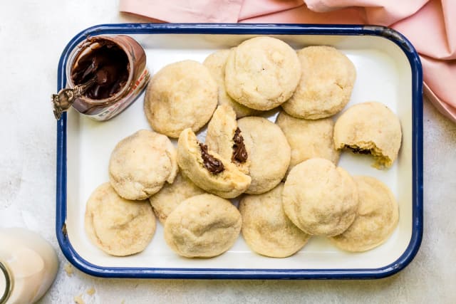 Nutella stuffed sugar cookies photo