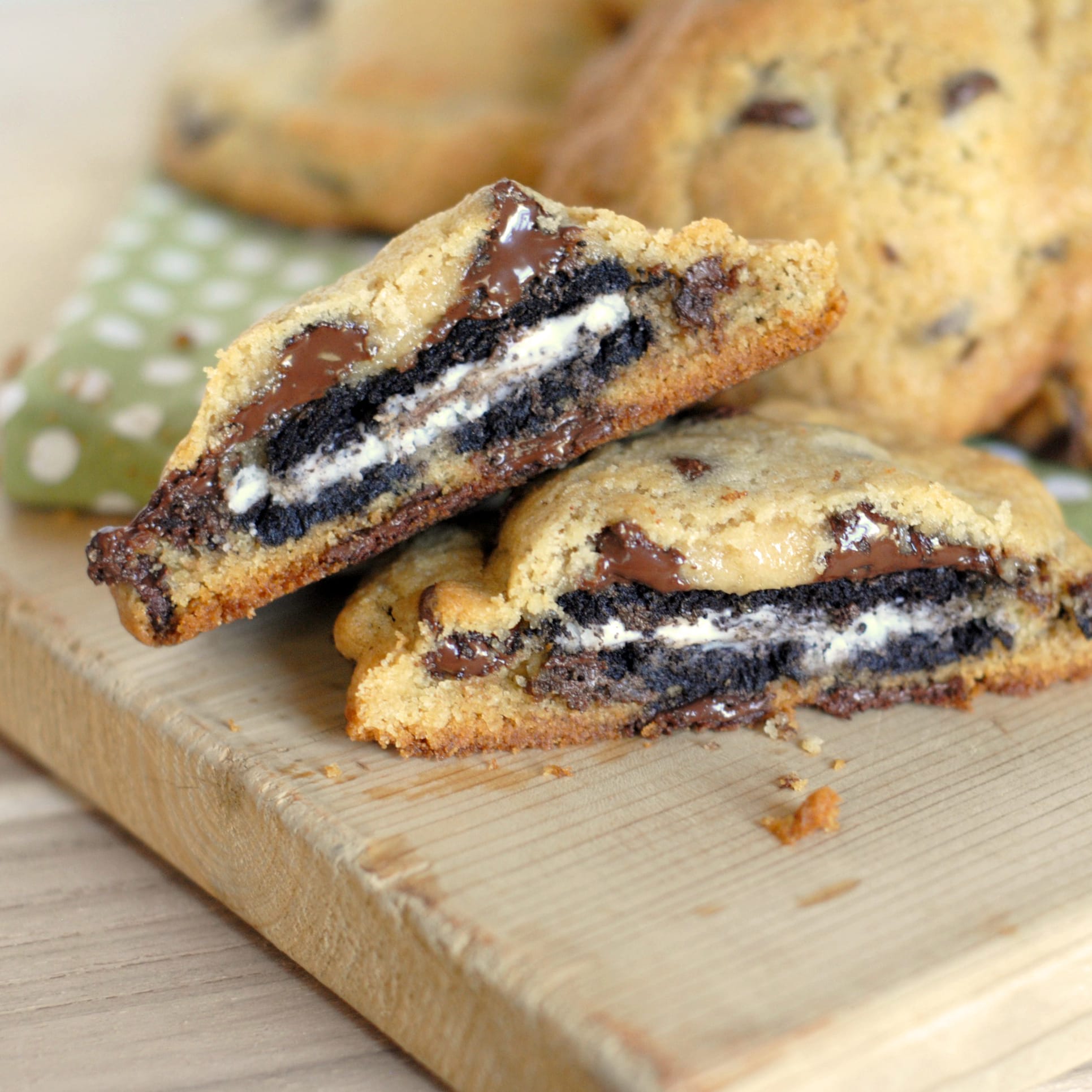 Oreo Stuffed Chocolate Chip Cookies Recipe