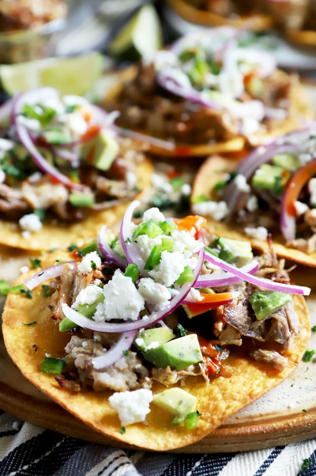 Instant Pot Crispy Carnitas Tostadas Recipe - Food Fanatic