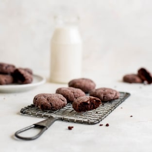Chocolate sugar cookies photo
