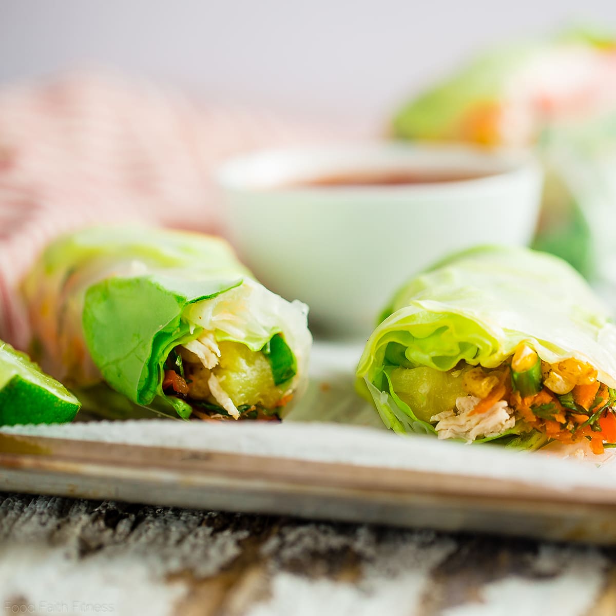 Bbq Chicken Summer Rolls Food Faith Fitness