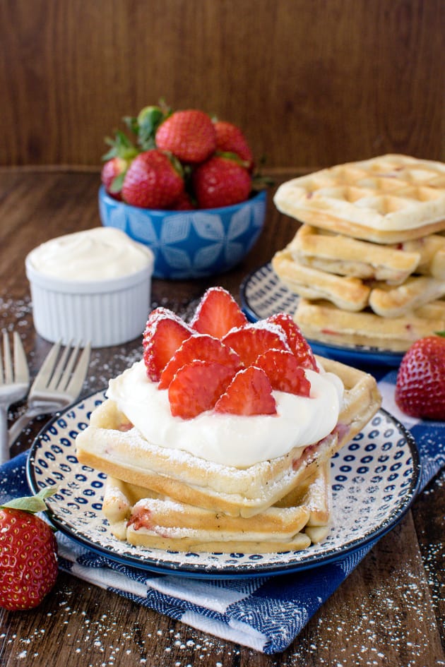 Homemade Strawberry Waffles Image