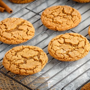 Soft and chewy ginger cookies photo