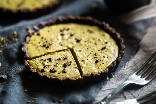 Vegan Chocolate Tarts with Pistachios Photo