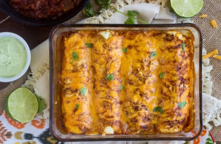 Healthy Chicken Enchiladas: Brinner Beauty