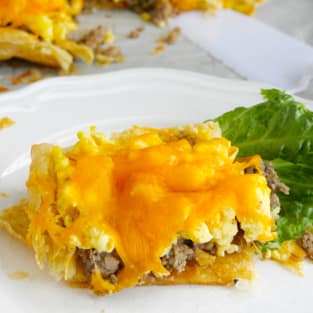 Sausage egg and cheese breakfast tart photo