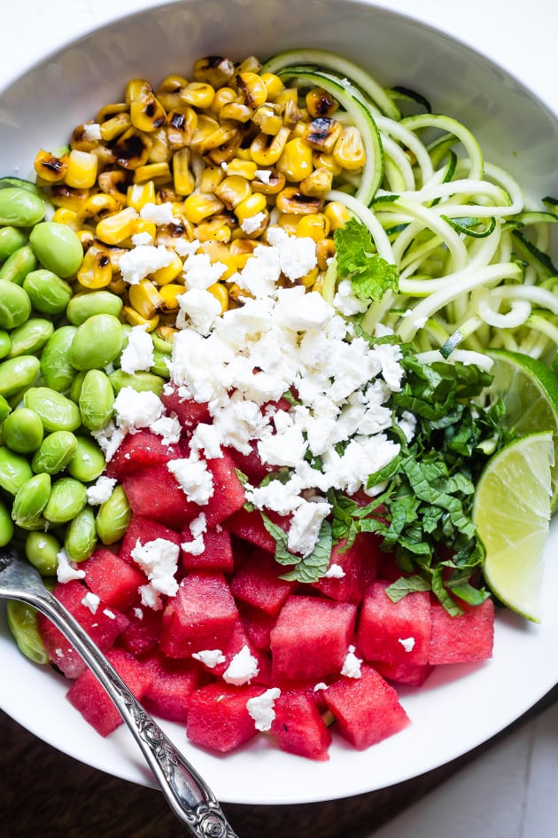 Summer Maple Lime Watermelon Zoodle Bowl Pic