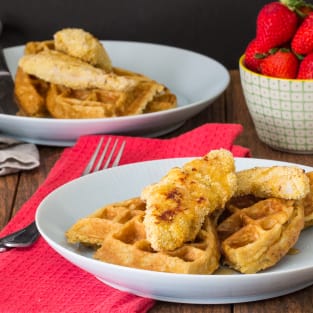 Chicken and waffles photo