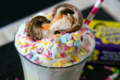 Boozy Cadbury Creme Egg Milkshakes