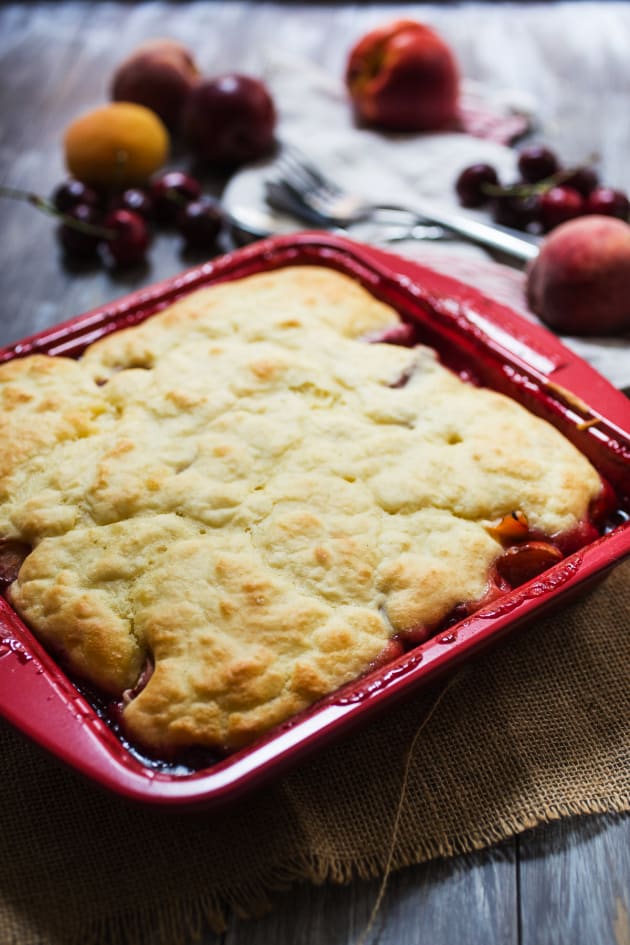 Stone Fruit Cobbler with Bourbon Image