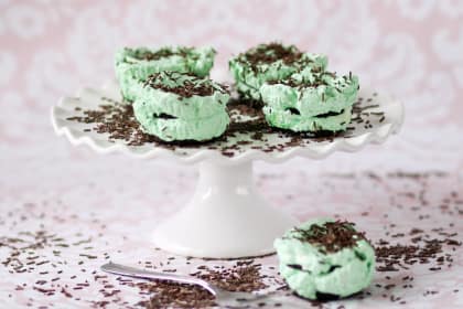 Mint Chocolate Ice Box Cupcakes