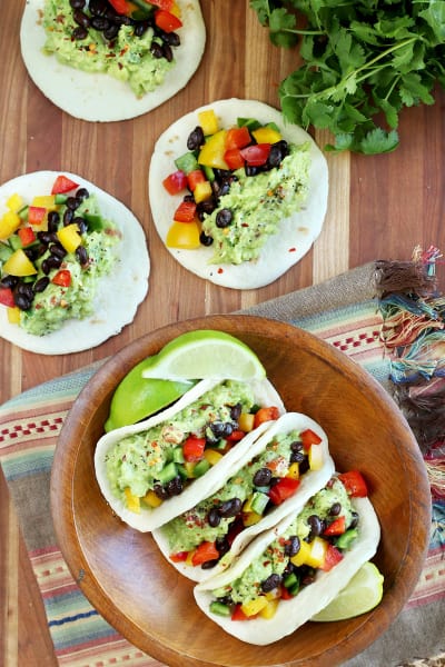 Guacamole Veggie Tacos Picture