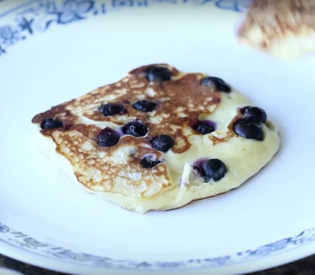 Making Blueberry Ricotta Pancakes
