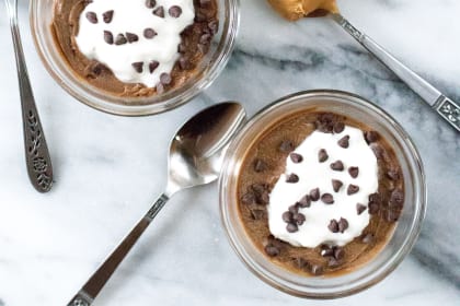 Chocolate Avocado Pudding with Coconut and Peanut Butter