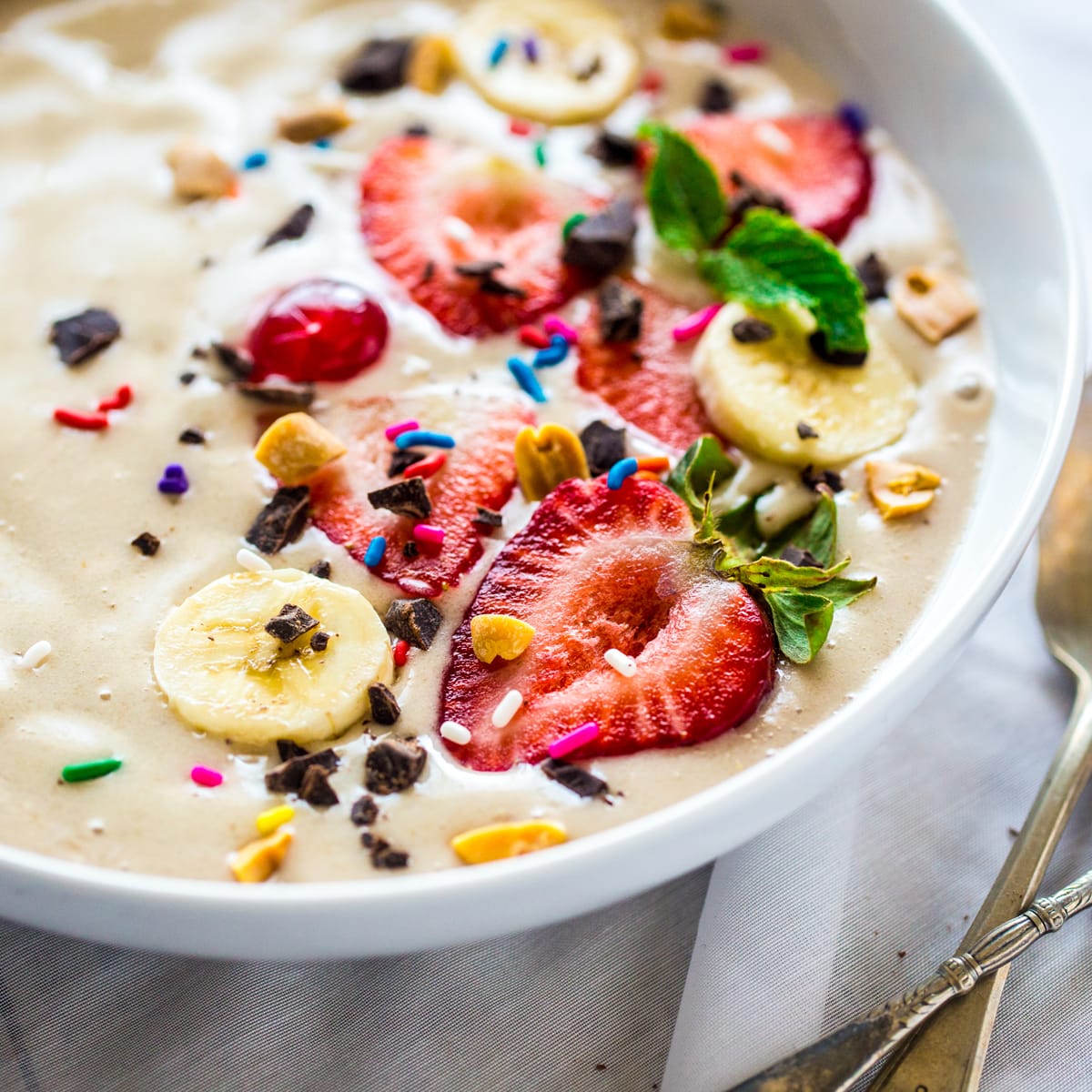 Banana Split Vegan Smoothie Bowl