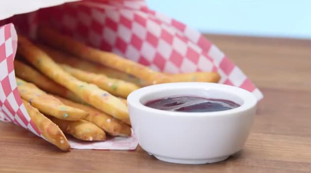 Cookie Fries with Raspberry Ketchup