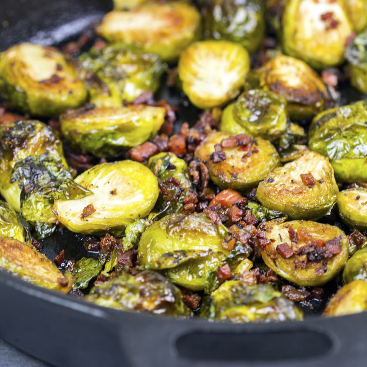 Roasted Brussels Sprouts with Pancetta Recipe - Food Fanatic