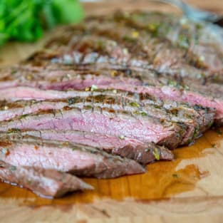 Grilled chile lime flank steak photo