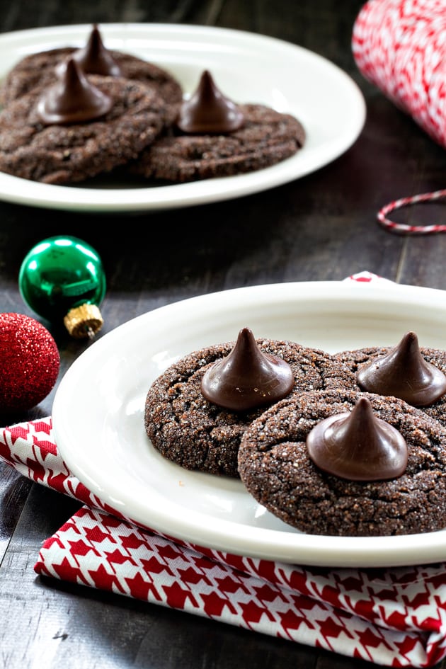 Chocolate Mint Kiss Cookies Image