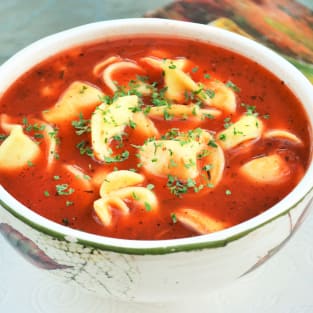 Tomato tortellini soup photo