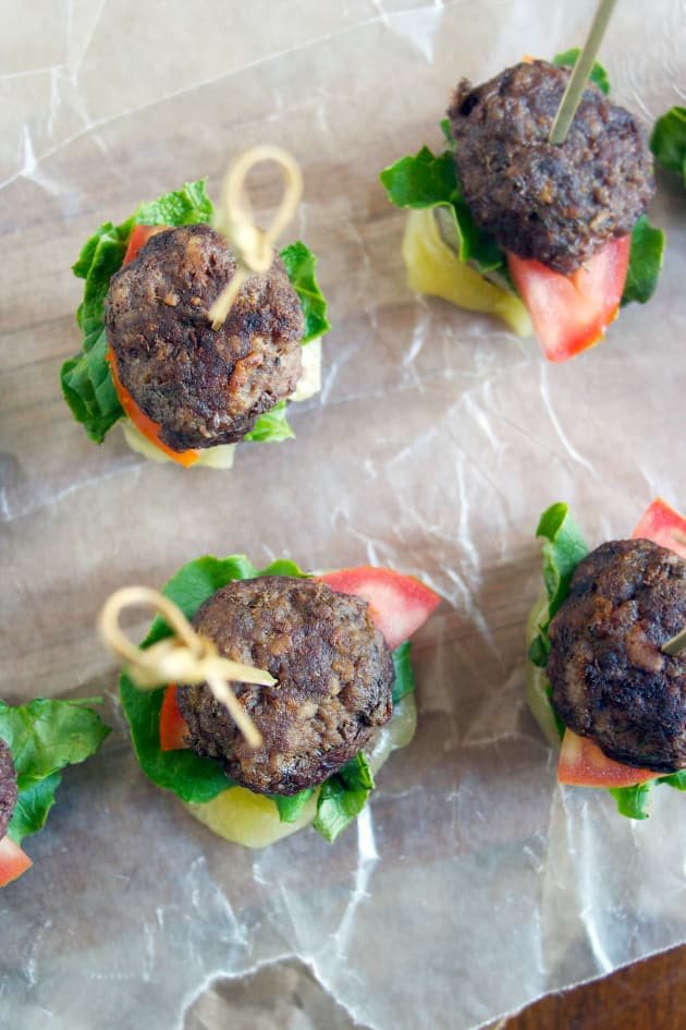 Meatball Sandwiches on a Stick Food Fanatic