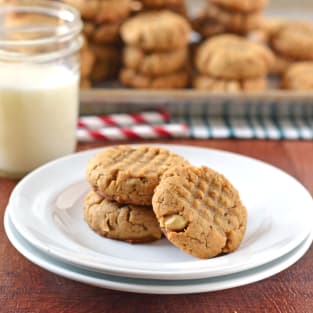 Healthy peanut butter cookies photo