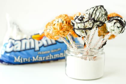 Halloween Popcorn Pops with Campfire® Marshmallows