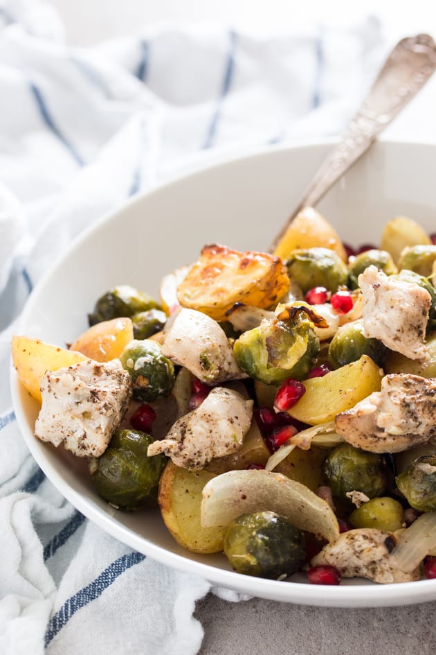 Chicken, Potato and Brussels Sprout Sheet Pan Dinner Pic Food Fanatic