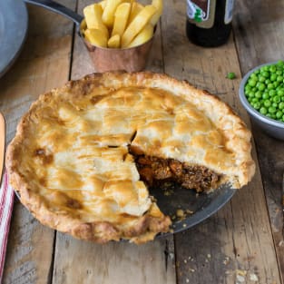 British steak and ale pie photo