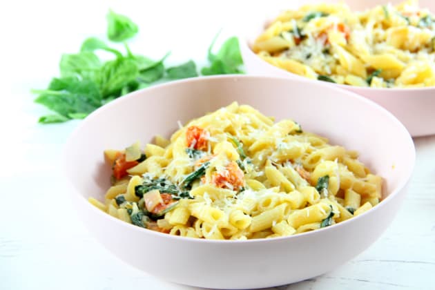 Creamy Tomato Spinach Pasta Photo