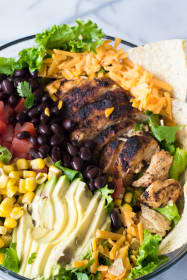Chicken Taco Salad with Cilantro Ranch