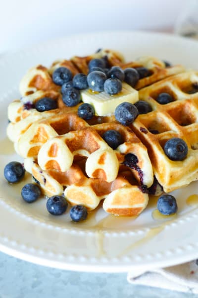 Gluten Free Blueberry Waffles Recipe - Food Fanatic
