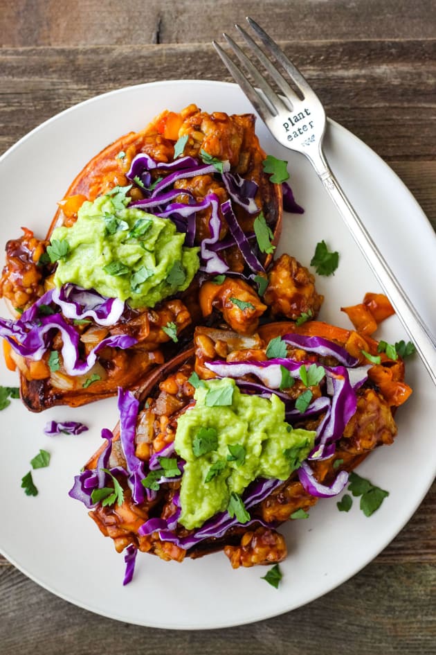 BBQ Tempeh Stuffed Sweet Potatoes Picture