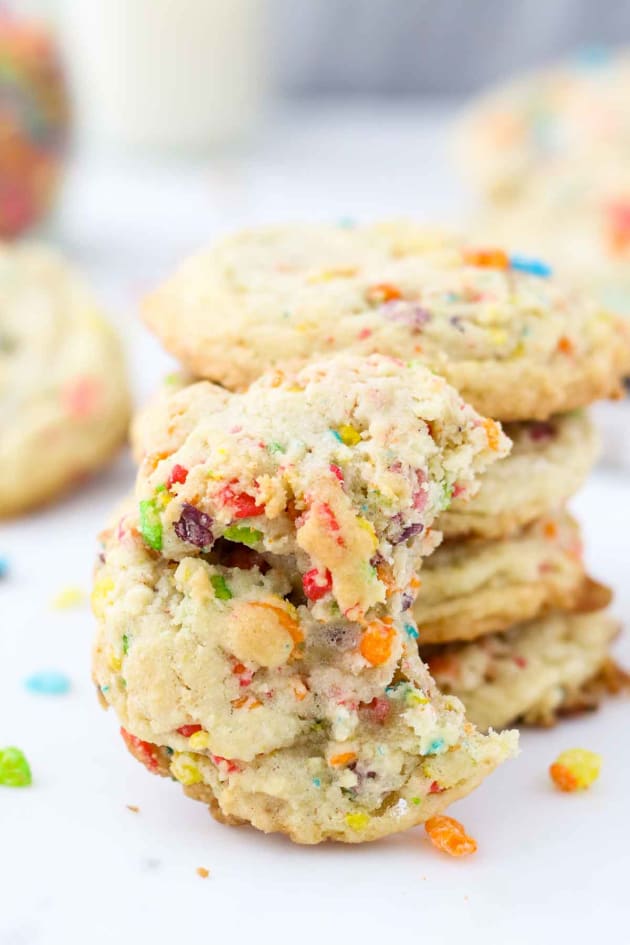 Fruity Pebble Marshmallow Cookies Image