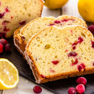 Cranberry bread recipe with fresh cranberries photo