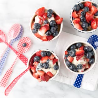Red white and blue ice cream photo