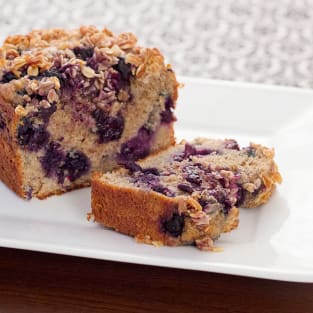 Healthy blueberry bread photo