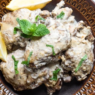 Easy keto slow cooker middle eastern chicken thighs photo