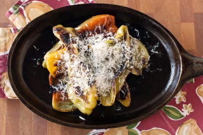 Charred Peppers with Parmesan: Italian Simplicity