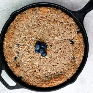 Blueberry chocolate chip skillet cookie photo