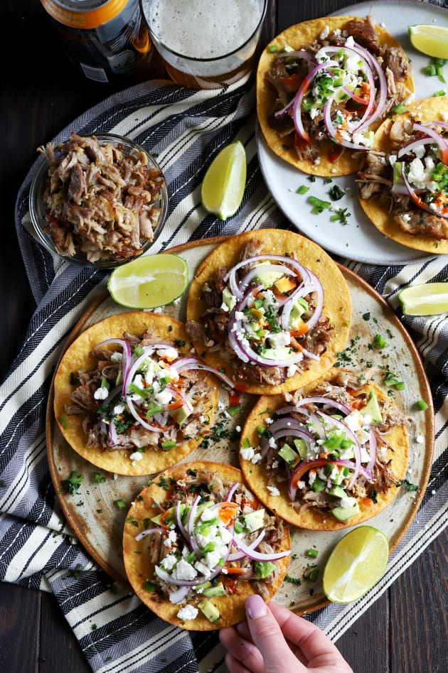 Instant Pot Crispy Carnitas Tostadas Recipe - Food Fanatic