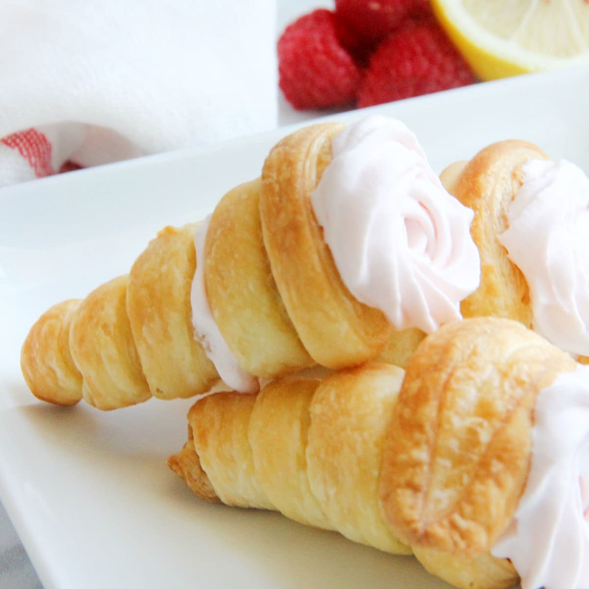 Lemon Raspberry Cream Horns Recipe Food Fanatic