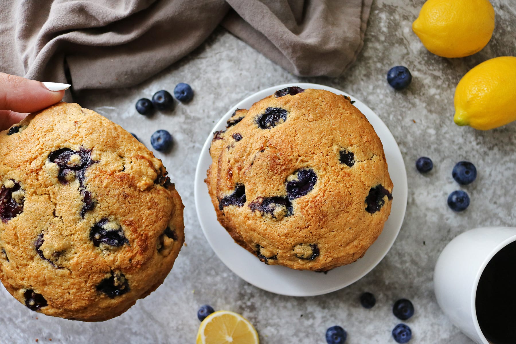 Blueberry Muffins Tops with Streusel