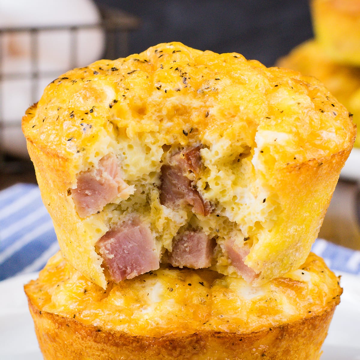 Baked Ham and Cheese Egg Muffins Recipe