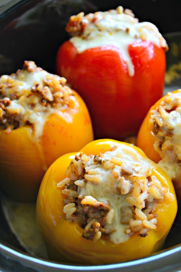 Slow Cooker Stuffed Peppers with Beef Pic