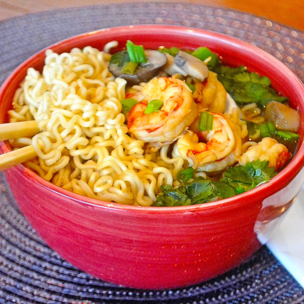 Miso Shrimp Soup With Ramen Recipe Food Fanatic