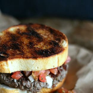 Bruschetta burger picture