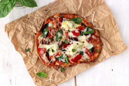 Tortilla Pizzas with Sundried Tomatoes & Spinach