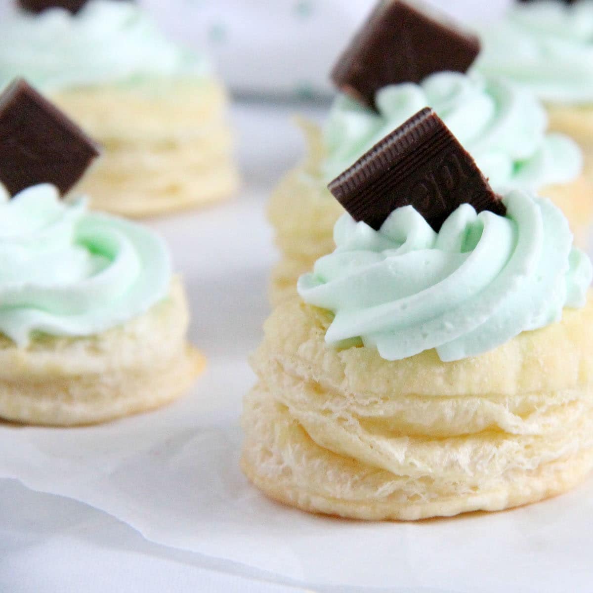 Mint Chocolate Puff Pastry Tartlets Recipe Food Fanatic